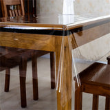 Clear Vinyl Tablecloth Protector – Waterproof Oil-Proof Transparent Plastic Sheet Table Cover (150 × 228 cm)