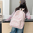 Floral Aesthetic Lightweight School Backpack – Nylon Laptop Bookbag for Teen Girls, Women & Kids | Fashion Study Daypack