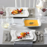 MALACASA Flora 30-Piece Marble-Pattern Porcelain Dinnerware Set – Service for Six
