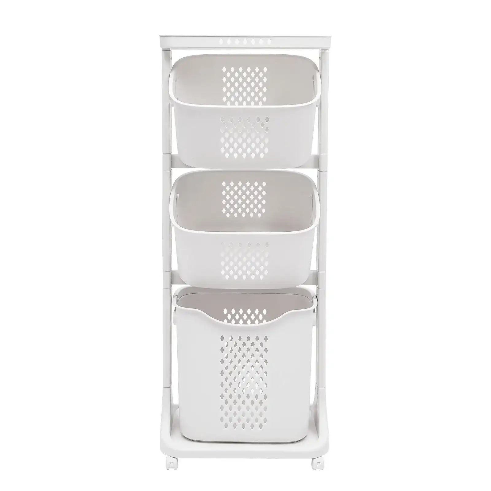 3-Layer Rolling Laundry Hamper Set – Large Capacity Clothes Organizer with Wheels & Sorting Bags