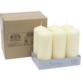 80-Hour Long Burning Unscented Pillar Candles (3x8, Ivory, 6-Pack) – Clean, Smokeless & Dripless Candles for Home & Events