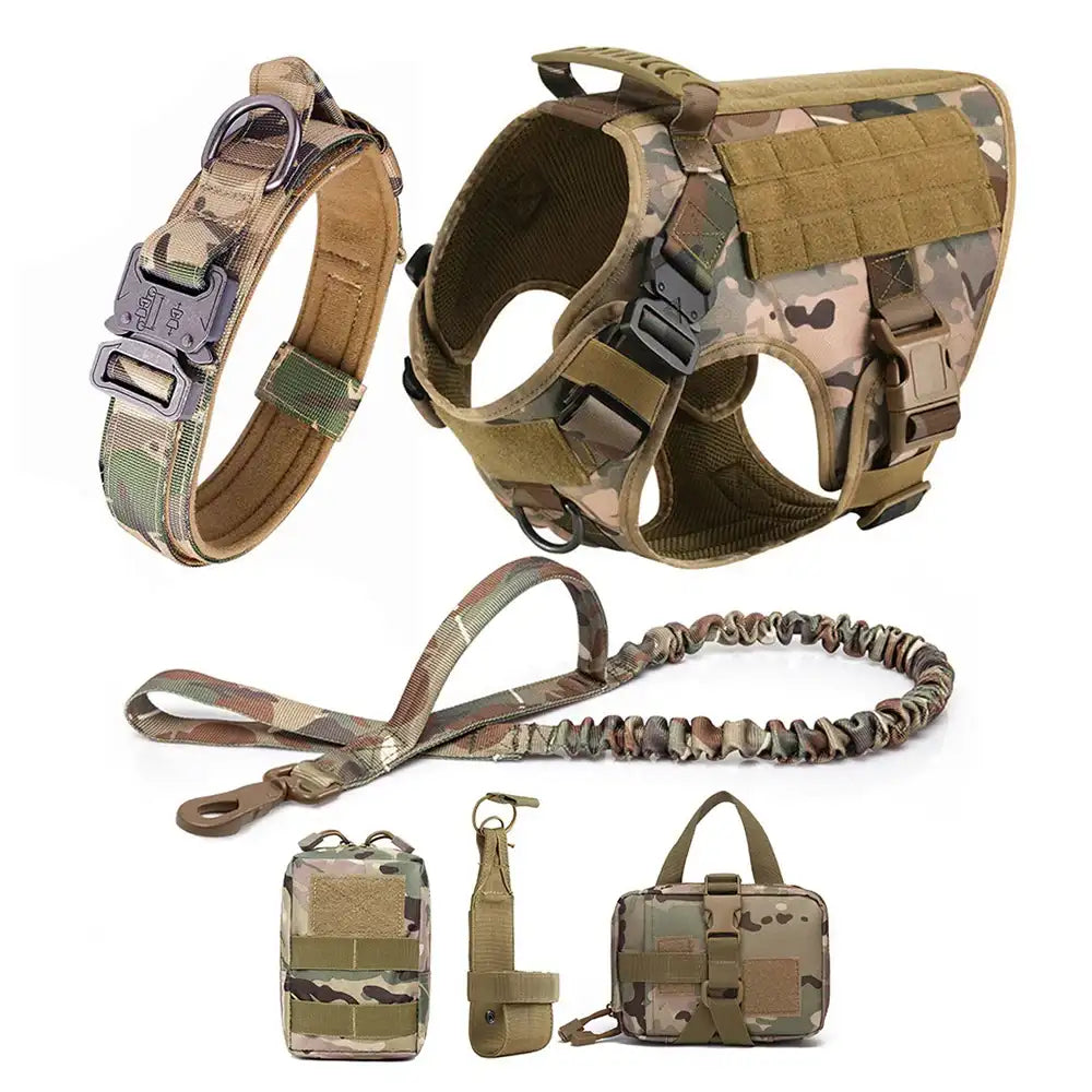 Large Dog Harness & Leash Set – Training & Walking Vest with Collar for German Shepherd, Malinois & Medium/Large Dogs