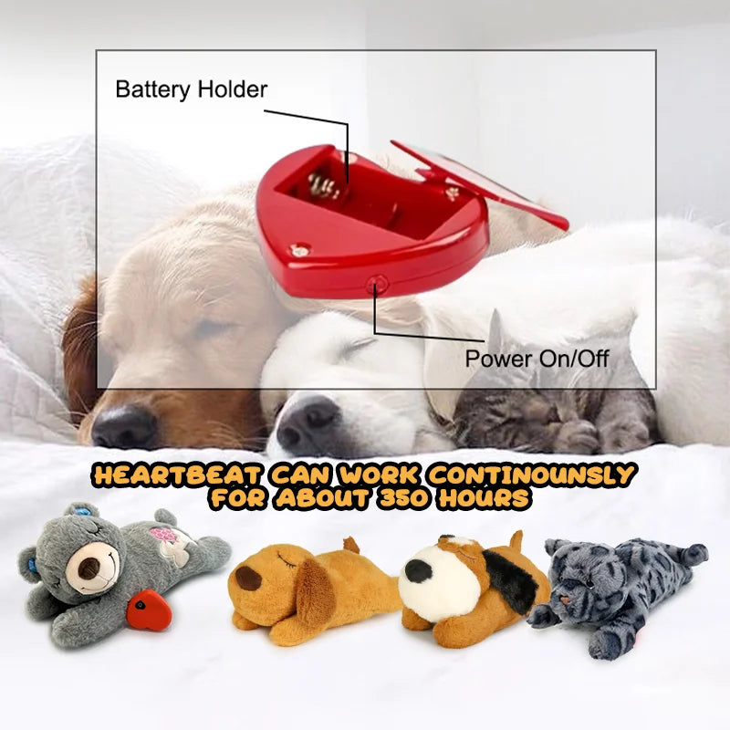 NPET Puppy Heartbeat Plush Dog Toy – Comforting Sleep Aid for Small, Medium & Large Dogs