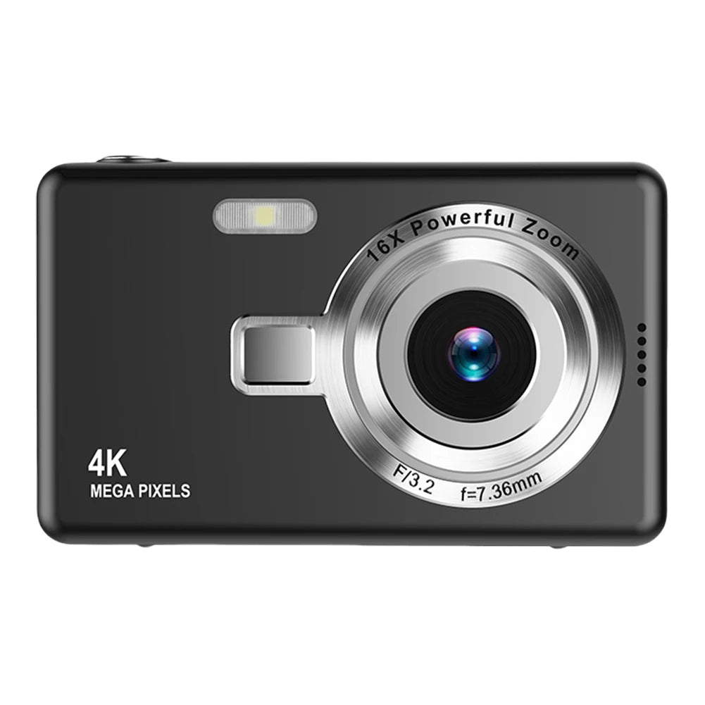 4K & 1080P Digital Vlogging Camera – Anti-Shake, Autofocus, 2.4" IPS Screen, Photography for Kids & Beginners