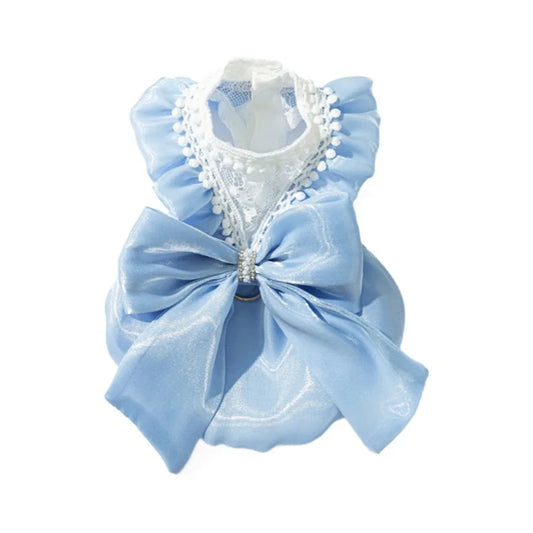 Adorable Small Dog Tutu Dress – Bowknot Lace Princess Outfit for Puppies & Cats