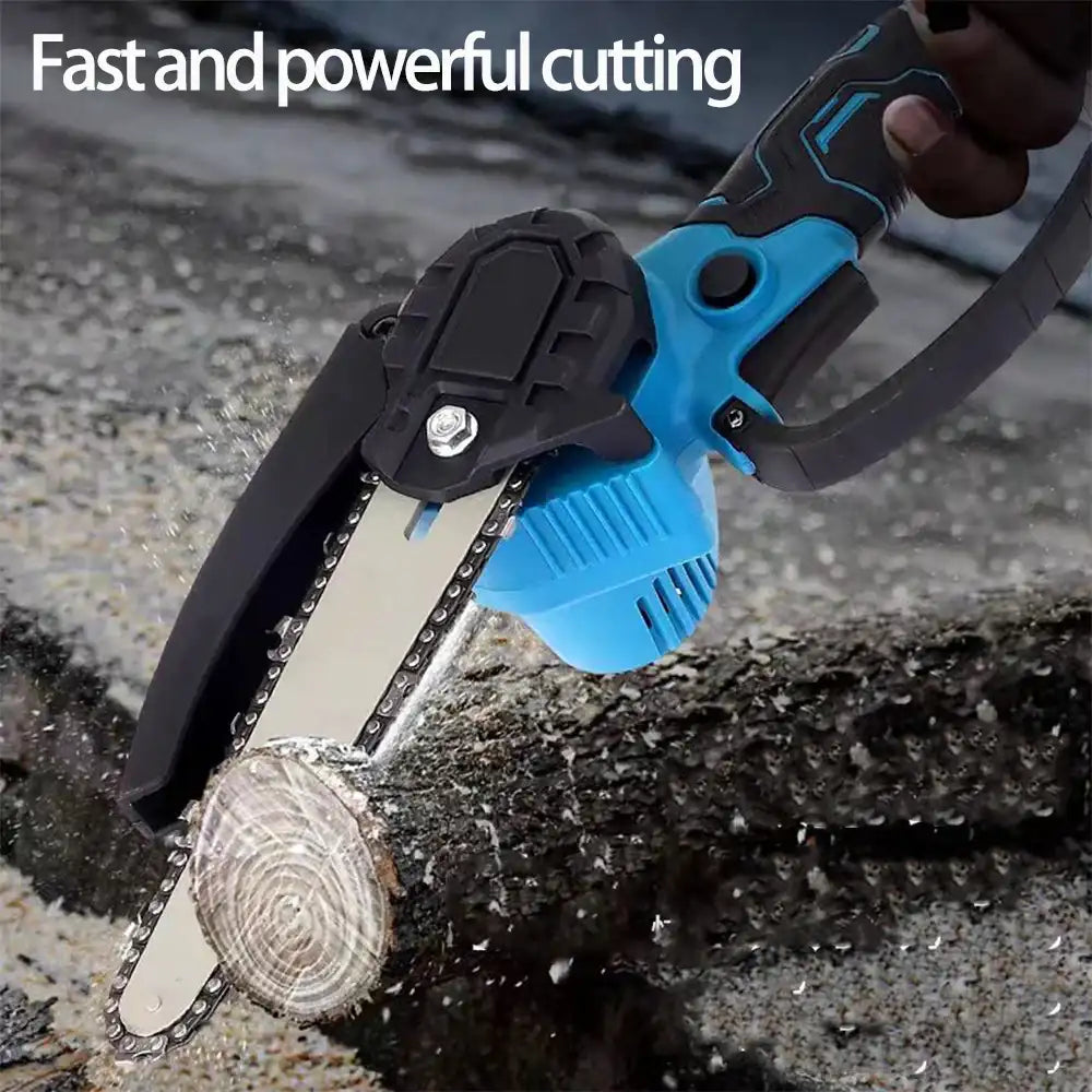 6″ Cordless Mini Chainsaw — USB/Battery Powered Woodcutting Handheld Garden Logging Saw (2 Batteries + 1 Box)