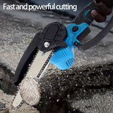 6″ Cordless Mini Chainsaw — USB/Battery Powered Woodcutting Handheld Garden Logging Saw (2 Batteries + 1 Box)