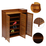 SONGMICS Wooden Shoe Storage Rack – Elegant Entryway/Closet Organizer