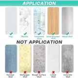 5-Pack No-Drill Adhesive Shower Shelves – Black Wall-Mounted Storage Set