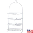 4-Tier Metal Shower Organizer with Hooks – Rust-Resistant Bathroom Storage Rack