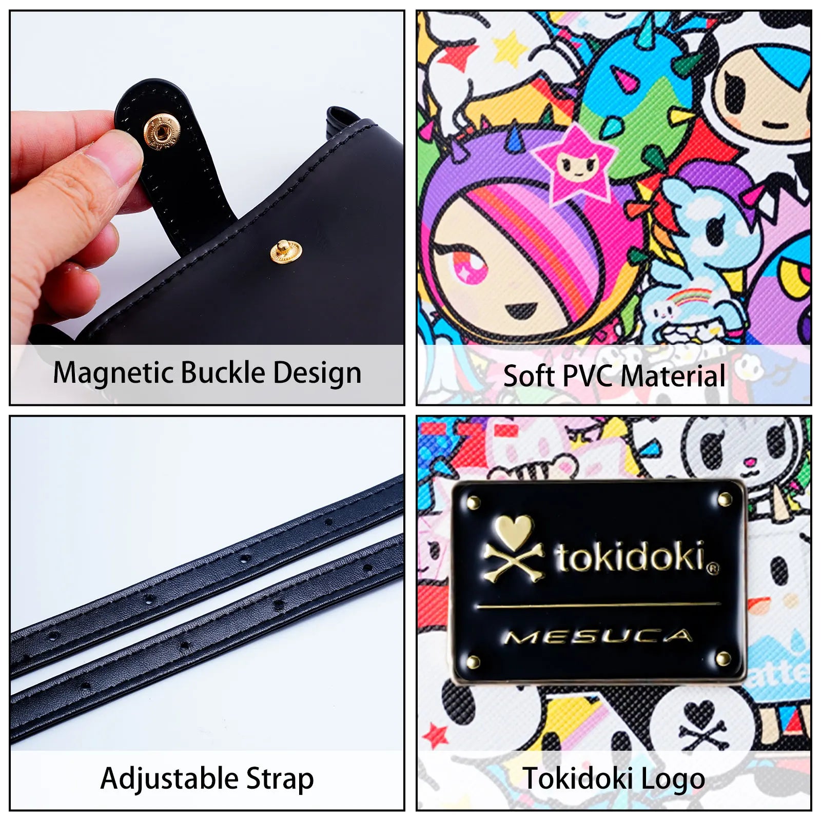 Cute Printed Crossbody Phone Bag with Card-Holder – Adjustable Strap Women’s Mini Purse