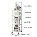 5-Tier Heavy-Duty Storage Shelves Unit – Rolling Rack with Wheels for Laundry, Kitchen & Garage