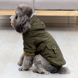 Dog Winter Jacket with Harness – Heavy-Duty Warm Coat & Hoodie Vest for Outdoor Hiking (Small–Large Dogs)