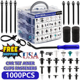 Automotive Retainer Clips & Rivet Fastener Kit – Includes Remover Tool (+ GM, Ford, Toyota, Honda Support)