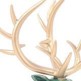 Blue-Green Resin Deer Sculpture – Elegant Reindeer Figurine for Modern Home & Office Décor