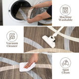 Modern Velvet Loop Area Rug – 100% Polyester 330 g/m² Carpet with TPR Non-Slip Backing (Washed Finish)