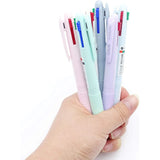 Multi-Color Ballpoint Pen Set – 0.5mm Fine Point 4-in-1 Pens for Planner, Diary & Office Use (6-Pack) ✏️✨