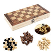 “Magnetic Wooden Folding Chess Set – Portable Felted Board with Interior Storage, Classic Game for Kids & Adults”