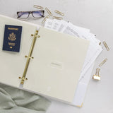 Aesthetic Linen 3-Ring Binder – Elegant Document Organizer for Home, Office & Study Desk 📁