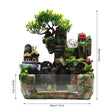 LED Tabletop Rockery Waterfall Fountain – Feng Shui Indoor Desktop Feature with Atomizer & LED Lights