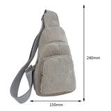 Women’s Corduroy Sling Waist Pack – Casual Solid Color Commute Bag with Adjustable Strap for Weekend & Vacation