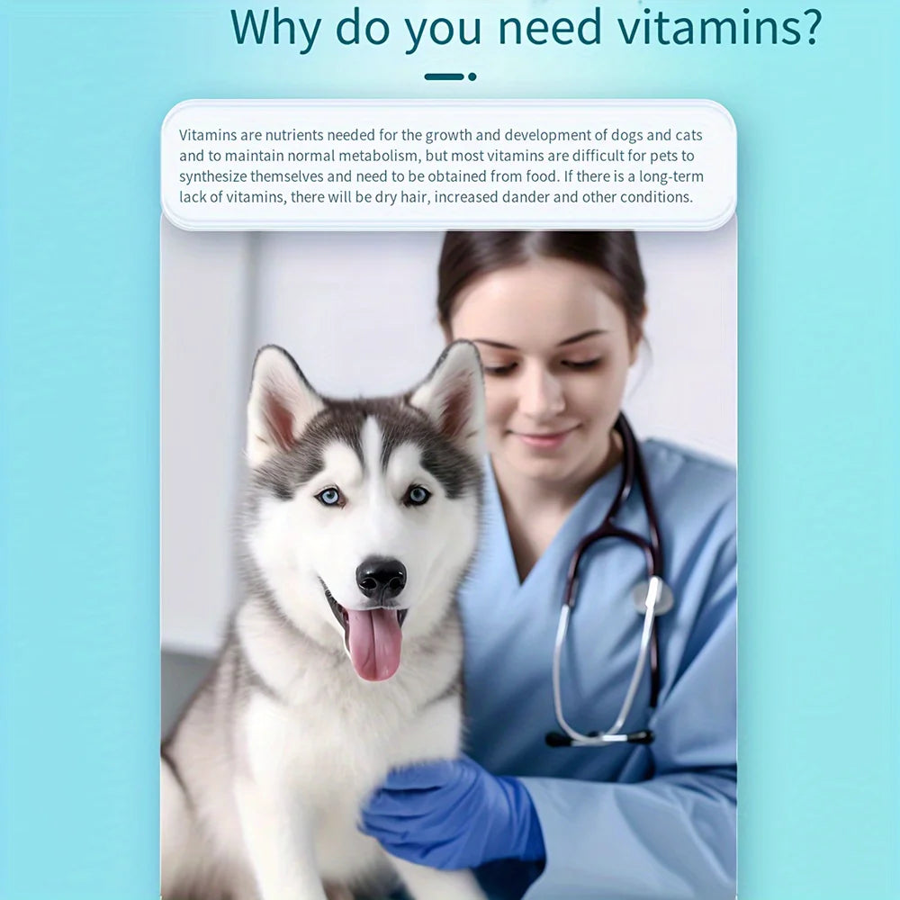 TenderTouch Dog & Cat Multivitamin – 200 Tablets for Puppies, Seniors & Adults, Daily Pet Wellness Support