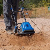18-Inch Corded Electric Tiller Cultivator – 15 Amp Motor, 6 Steel Tines Garden Rototiller for Soil Preparation