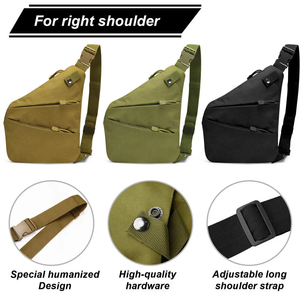 Tactical Nylon Chest & Shoulder Bag – Anti-Theft Multifunctional Holster Style Carry