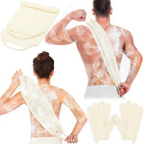 S&R PLKOP Exfoliating Body Scrubber & Gloves Set – Deep-Exfoliation Shower Gloves for Body, Face & Back