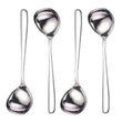 4-Piece Extra Large Head Stainless Steel Spoons with Long Handle – Polished Surface Tableware Set