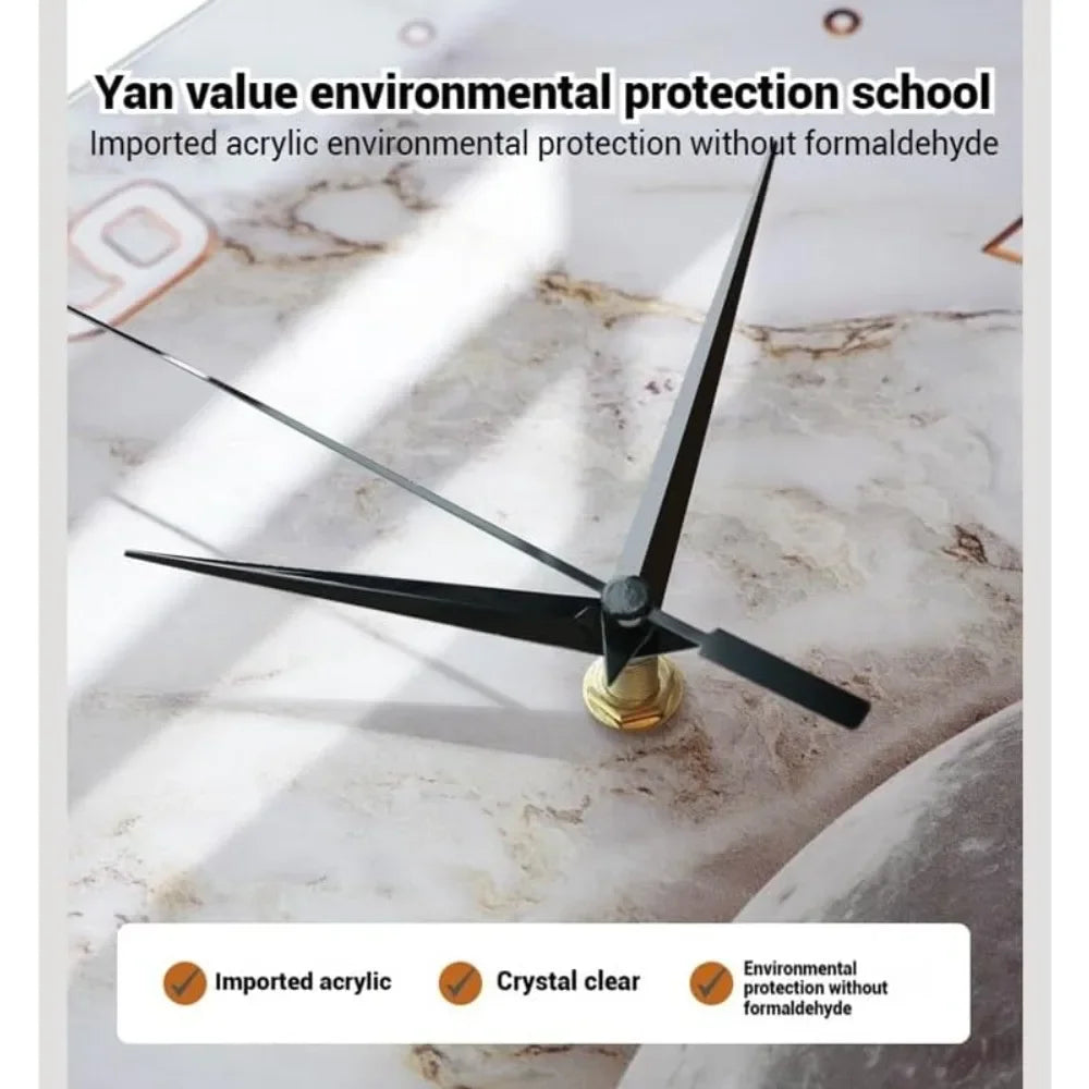 Luxury LED Corner Wall Clock with Light – Double-Sided Luminous Sensor Clock with Numeral Scale & Gold Modern Design