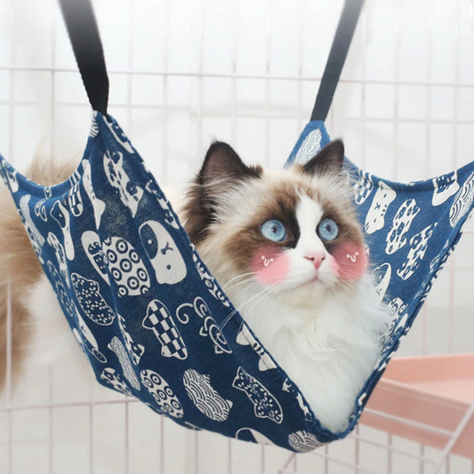 Removable & Washable Pet Hanging Bed Hammock – Detachable Nest with Hooks for Cats & Small Dogs, Durable & Comfortable