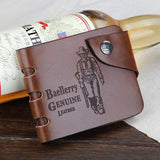 Hunting PU Leather Men’s Wallet – Vintage Bifold Clutch with Multi-Card Holder & Coin Pocket