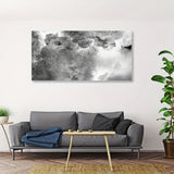 Black & White Abstract Wall Art – 1.5" Solid Pine Frame for Modern Minimalist Home & Office Décor