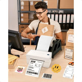 500-Pack 4×6″ Direct Thermal Shipping Labels – Fanfold, High Compatibility with Rollo, Zebra, Munbyn, Jadens & More
