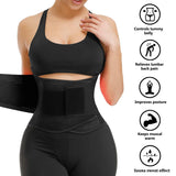 Unisex Black Postpartum Belly Band – Adjustable Maternity Recovery Waist Belt with Sticker Closure, Body Shaper for Daily Wear