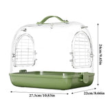 Travel Bird Cage & Portable Bird Carrier Backpack – Clear Transparent Backpack with Perch & Ventilation for Cockatiel, Parrot & Small Birds