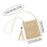 New Small Straw Bag for Women – Handmade Summer Beach Rattan Crossbody & Shoulder Bag with Boho Tassels 🏖️✨