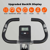 Folding Exercise Bike with LCD Monitor & Arm Bands for Home Workout