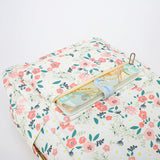 3-Piece Floral Backpack Set for Teenagers – Large Capacity School Bookbag with Lunch Bag & Pen Case