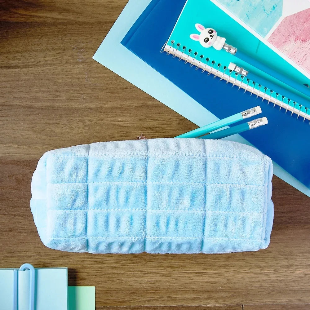 Soft Quilted Pencil Pouch – Stylish Zippered Organizer for School & Travel