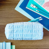 Soft Quilted Pencil Pouch – Stylish Zippered Organizer for School & Travel