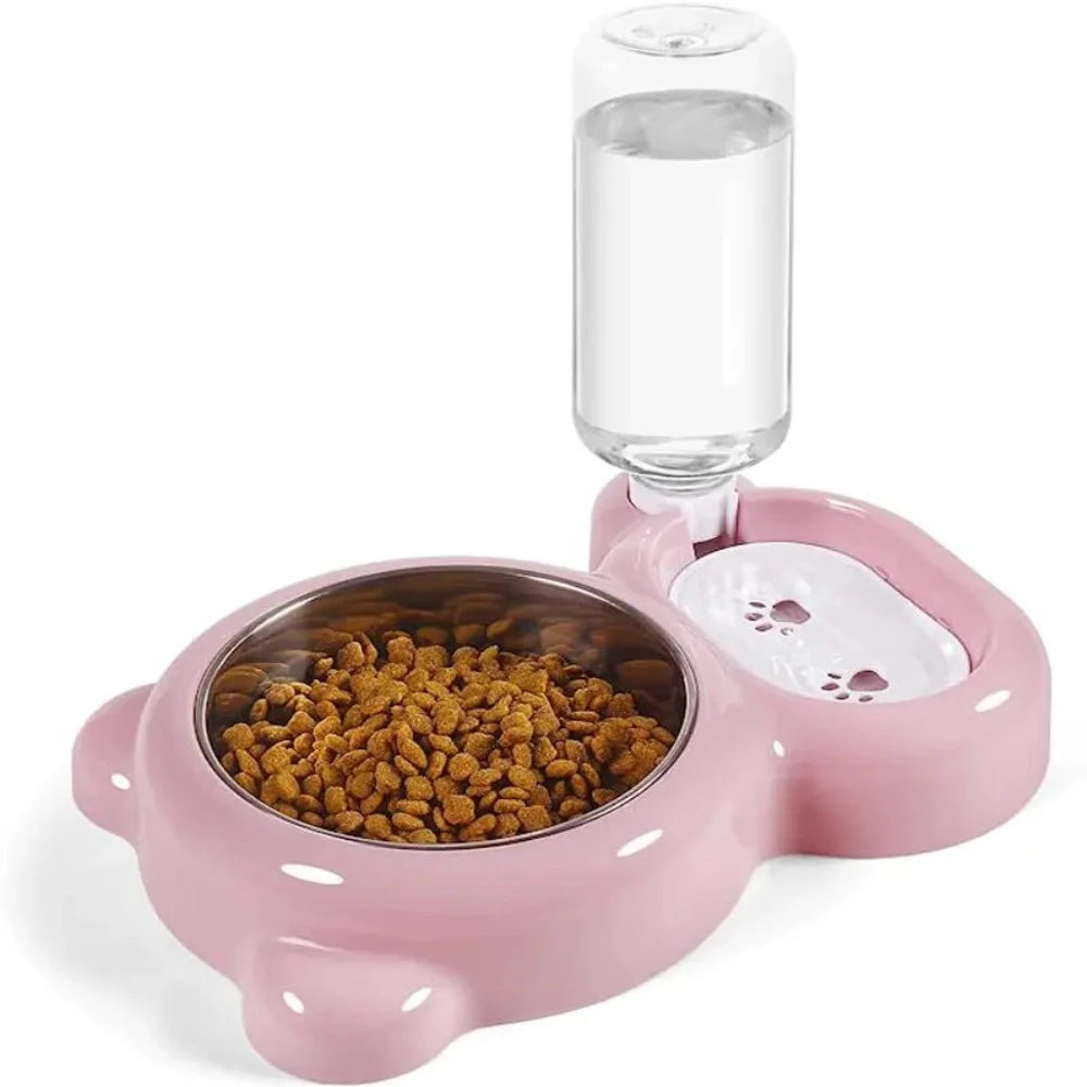 Auto Leak-Proof Pet Water Dispenser & Double Bowl Set – Durable Easy-Clean Feeding Station for Cats & Dogs