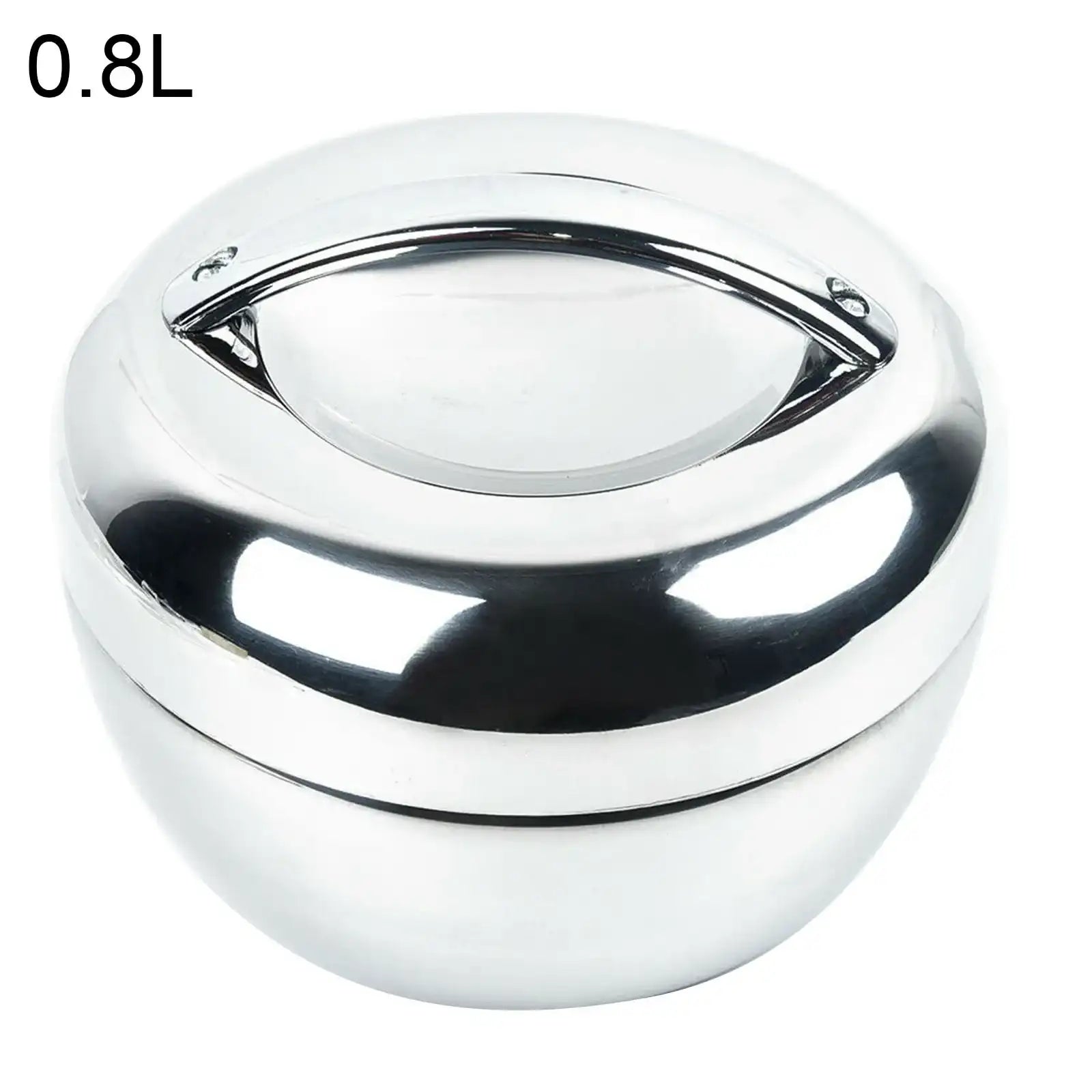 Portable Stainless Steel Thermo-Insulated Food Container – Round Bento Lunch Box (SCVD889)