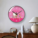 Cute Hello Kitty Wall Clock – Silent Non-Ticking Quartz Clock for Kids’ Bedroom & Nursery | Noiseless Sweep Movement