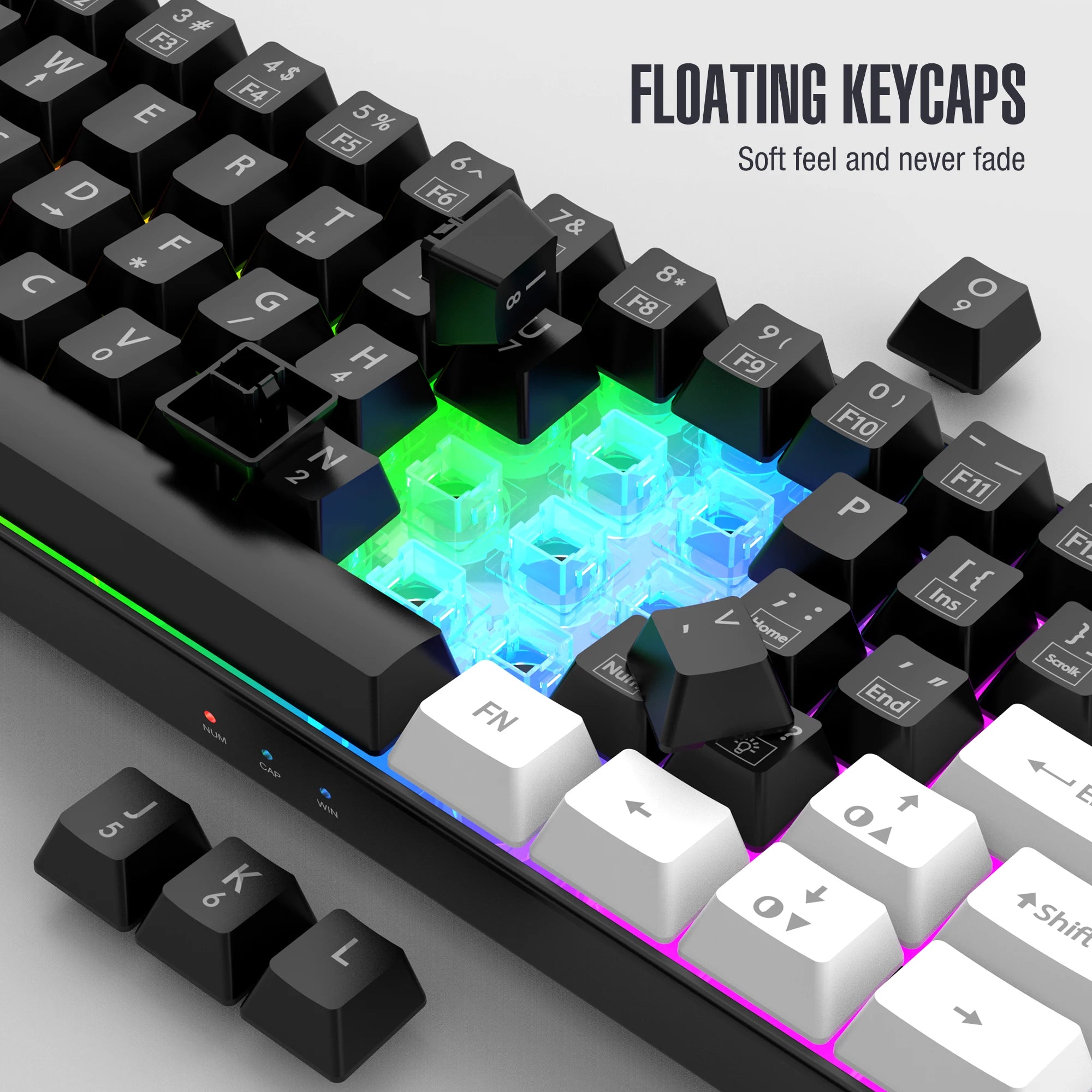 60% Wired Gaming Keyboard – Ultra-Small RGB Backlit Portable Waterproof Computer & Mac Keyboard