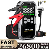 Portable 150PSI Air Pump & 7000A Car Jump Starter Power Bank