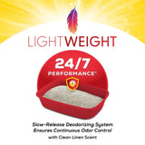 Lightweight Clumping Cat Litter – Low Dust Formula with Ammonia & 24/7 Odor Control, Fresh Linen Scent, 8.5lb Jug