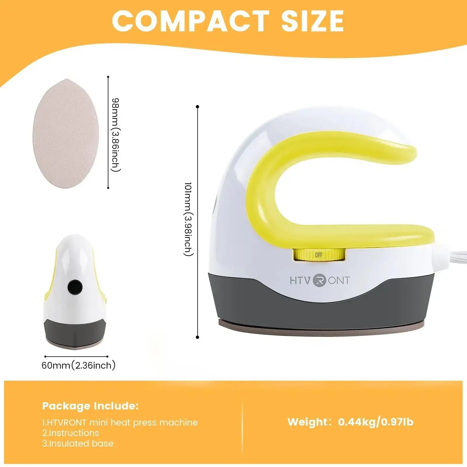 HTVRONT 2nd Gen Portable MINI Heat Press Machine DIY Auto Easy Heating Transfer Iron On HTV for Clothes Bags Shoes Hat T-shirts - PulinGO