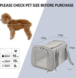 Soft-Sided Foldable Travel Pet Carrier for Cats & Puppies up to 15 lbs – Airline Approved